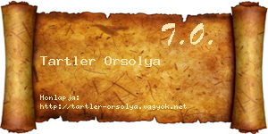 Tartler Orsolya névjegykártya