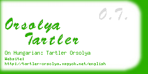 orsolya tartler business card